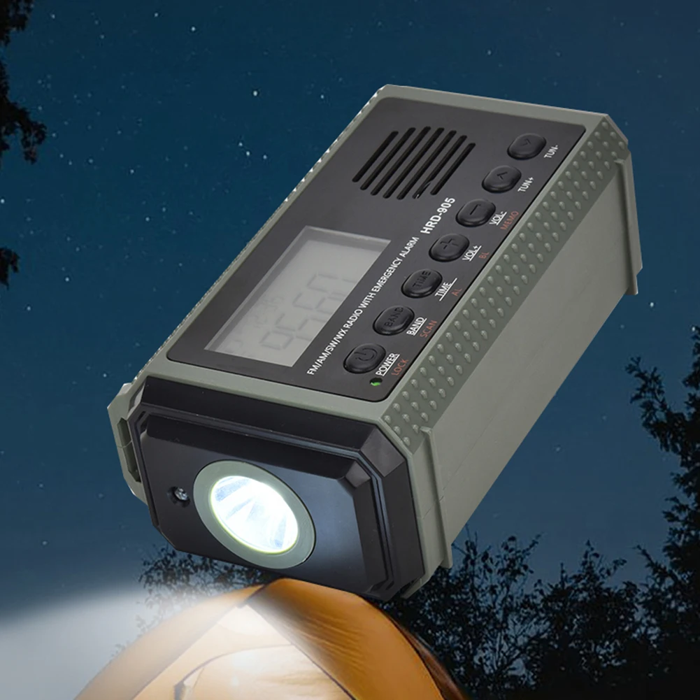 Многофункциональное радио 10000 мАч солнечная рукоятка AM FM SW NOAA метеорологическое