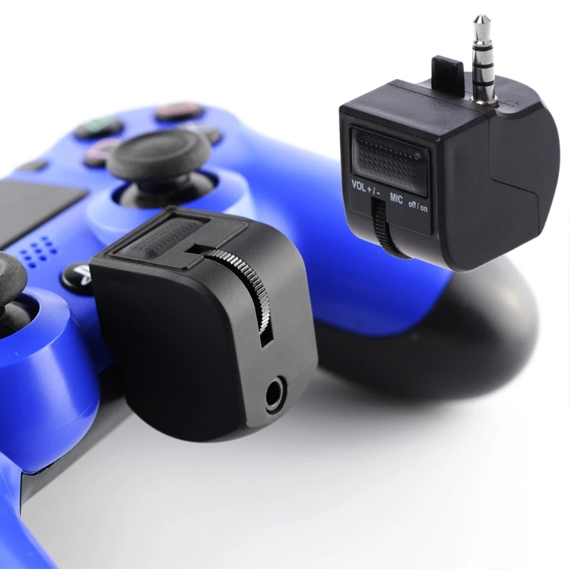 

For PS4 Controller 3.5MM Mini Volume Micphone Mute Control Headset Adapter