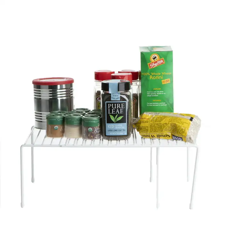 

Metal 1 Shelf Expandable Organizer 11.5"-22.5" W, 25 lbs Capacity, White