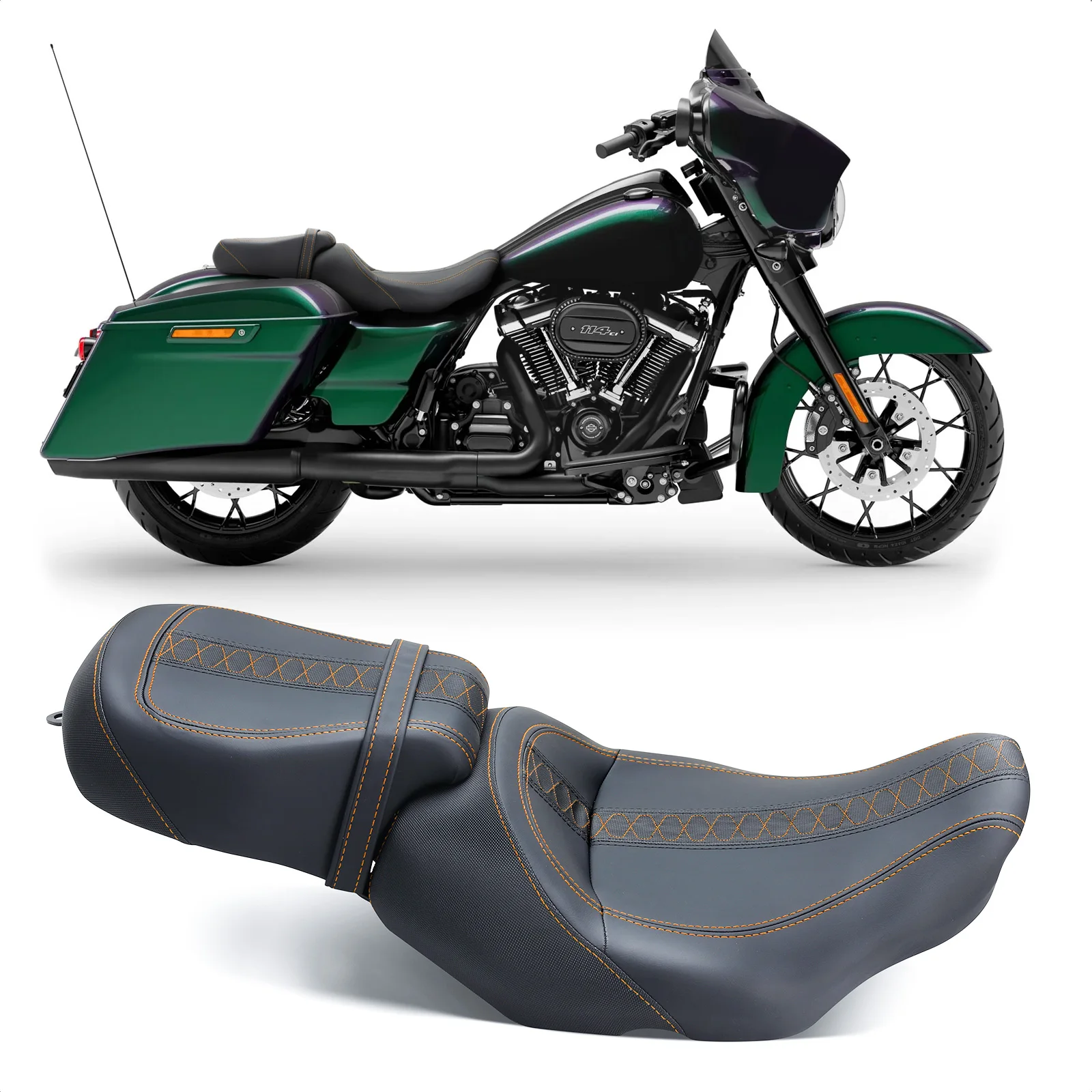 Подушки сиденья мотоцикла для пассажиров и водителей подходят Harley Davidson Touring CVO Road
