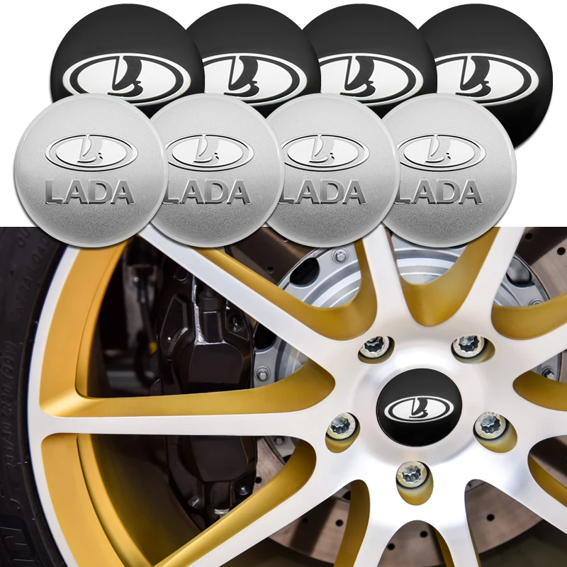 

4pcs 56mm Car Wheel Center Hub Caps Emblem Badge Sticker For Lada Vesta Niva Kalina Priora Granta largus samara Xray Accessories