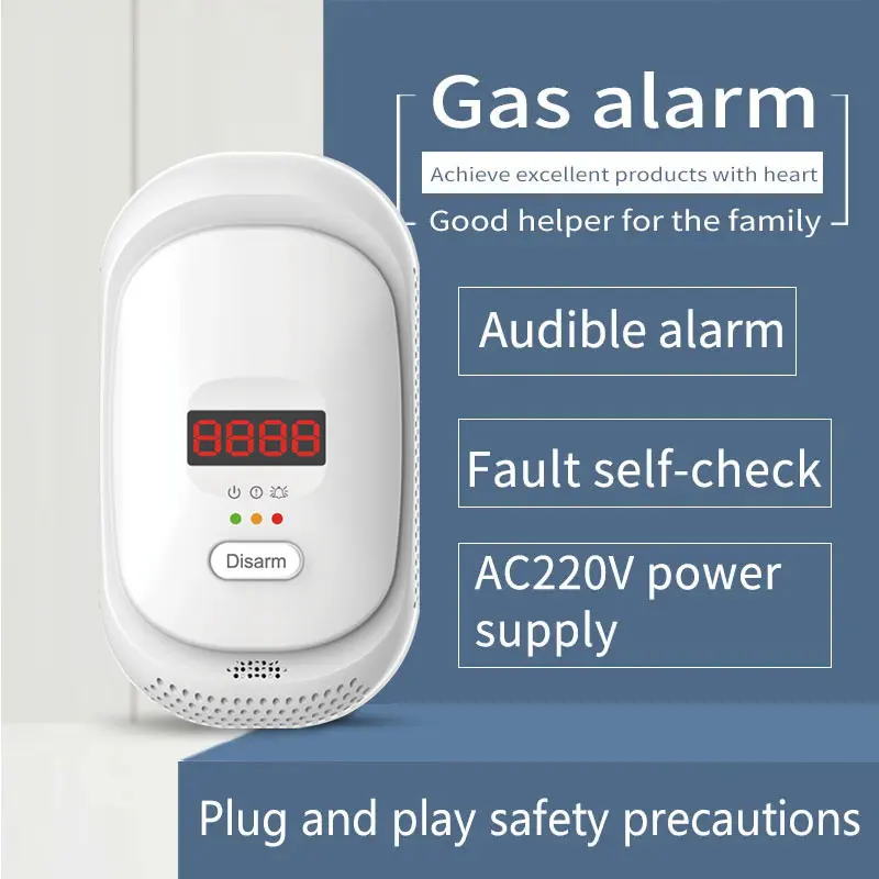 High Sensitivity Standalone Lng/methane/natural Gas/lpg Multi Gas Leak Detector Domestic Gas Alarm For Home Fire Safety enlarge