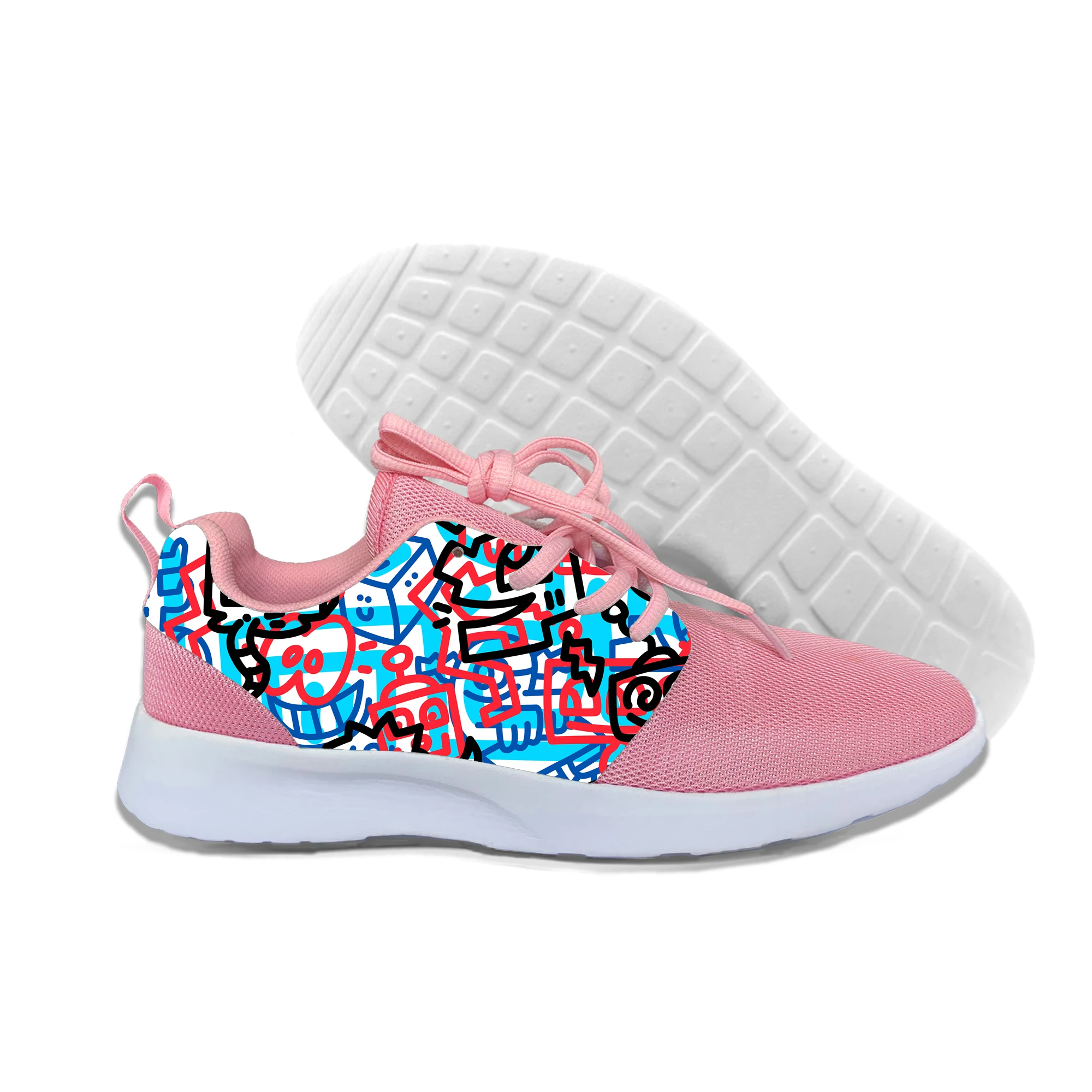 

Mr Doodle 2021 New Mesh Women Men Flat Shoes Lightweight Women Sneakers Breathable Casual Shoes Chaussure Plus Size