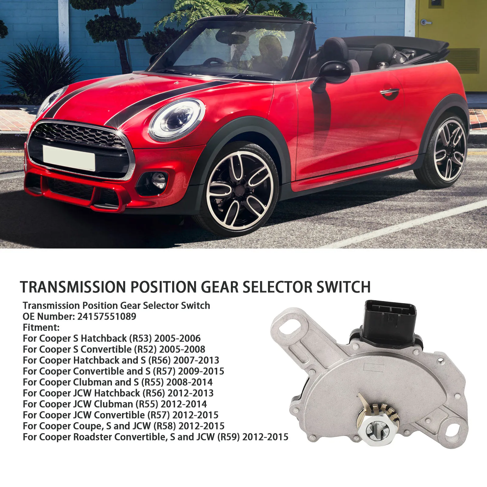 Датчик положения коробки передач 24157551089 для Mini Cooper S Hatchback R53 R56 R58 Coupe JCW, OEM-замена селектора передач (art.: 3920daabab0ce) - 3920daabab0ce