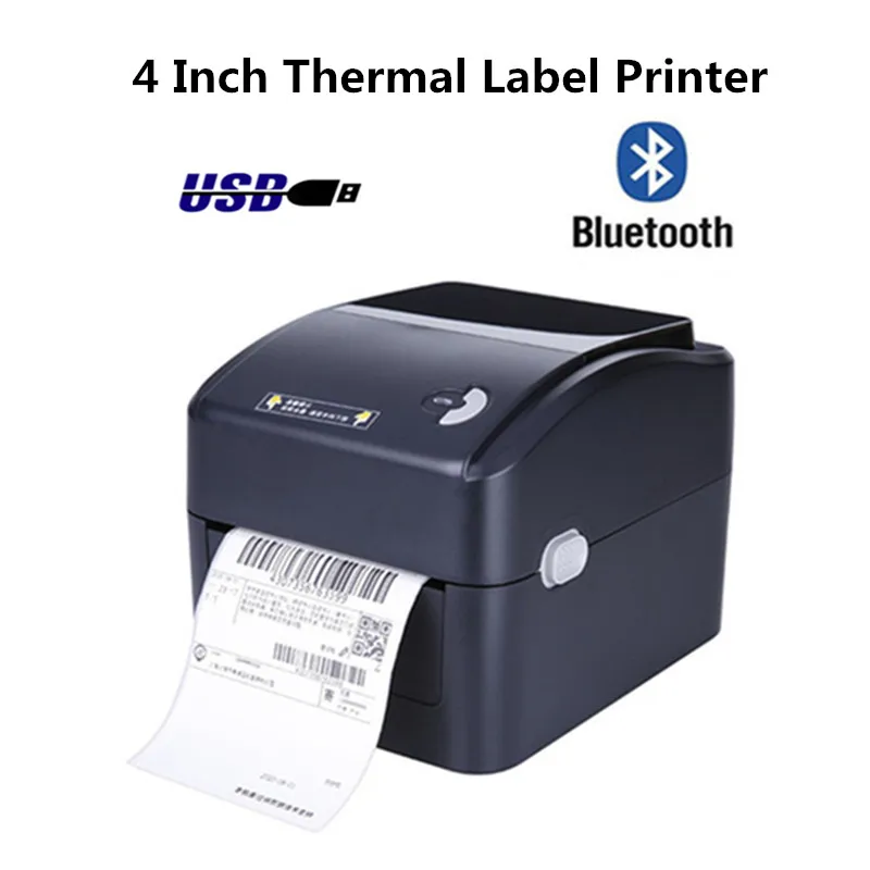 XP420B Shipping Label Waybill Address Price Sticker USB Bluetooth 4 Inch Thermal Barcode Printer for Windows MAC OS Android IOS