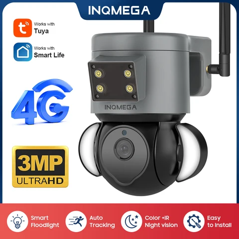 IP-камера INQMEGA с прожектором, 3 Мп, 4G, Sim