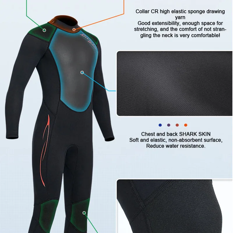 Новый Неопреновый гидрокостюм Oulylan 3 мм для мужчин и женщин слитный костюм