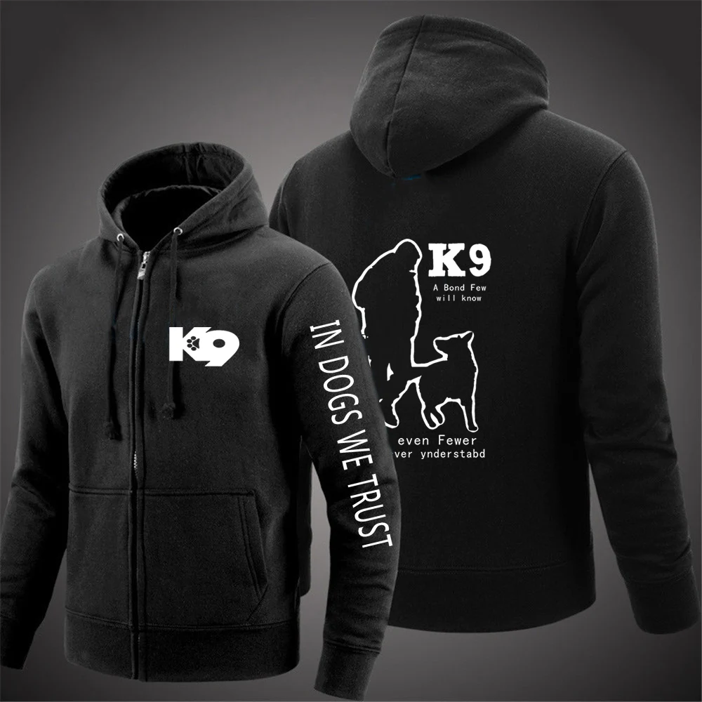 2024 весенне-осенний тренировочный плотный хлопковый пуловер K9 с капюшоном на