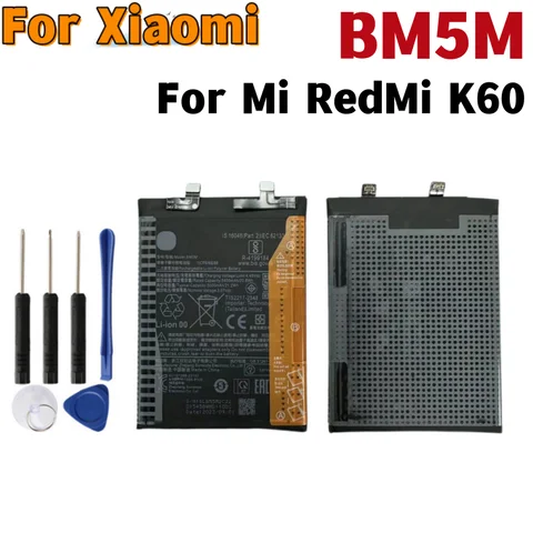 Новый BM5M Аккумулятор для Mi RedMi K60 Мобильный телефон батареи 5400mAh/5500mAh + Инструменты