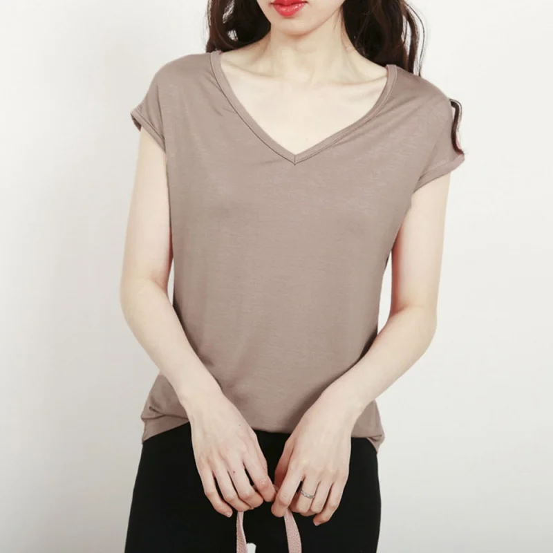 

Ardm Moal V Neck Women Half-sleed T-Shirt