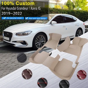 Car Mats For Hyundai Grandeur Azera IG 2019~2022 Anti-dirt Pad Carpets Leather Floor Mat Rugs Pad Interior Parts Car Accessories