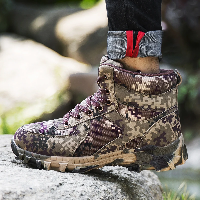 

Winter Outdoor High Helper Boots Tactical Combat Desert Boots Military Man Boots Light Breathable Male Sneakers Hiking Boot 2023