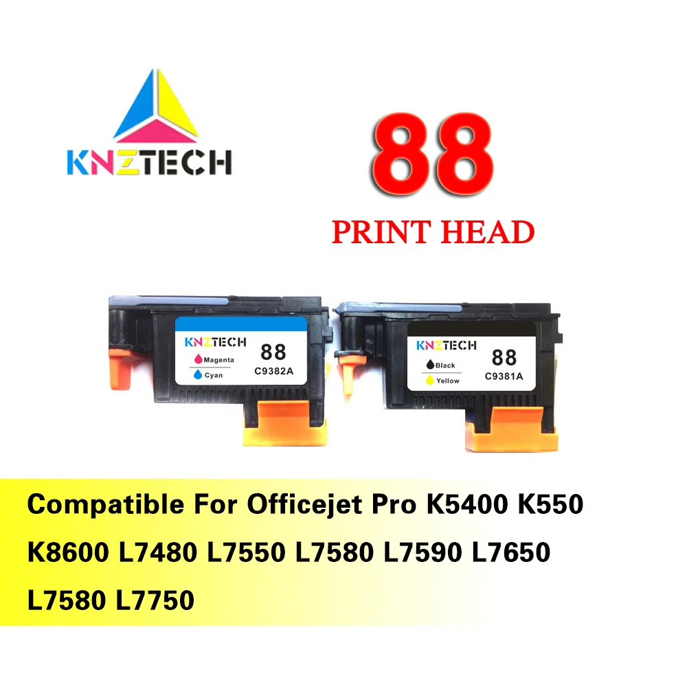 

KNZ for hp88 Printhead C9381A C9382A 88 Print Head Officejet Pro K5400 K550 K8600 L7480 L7550 L7580 L7590 L7650 L7580 L7750