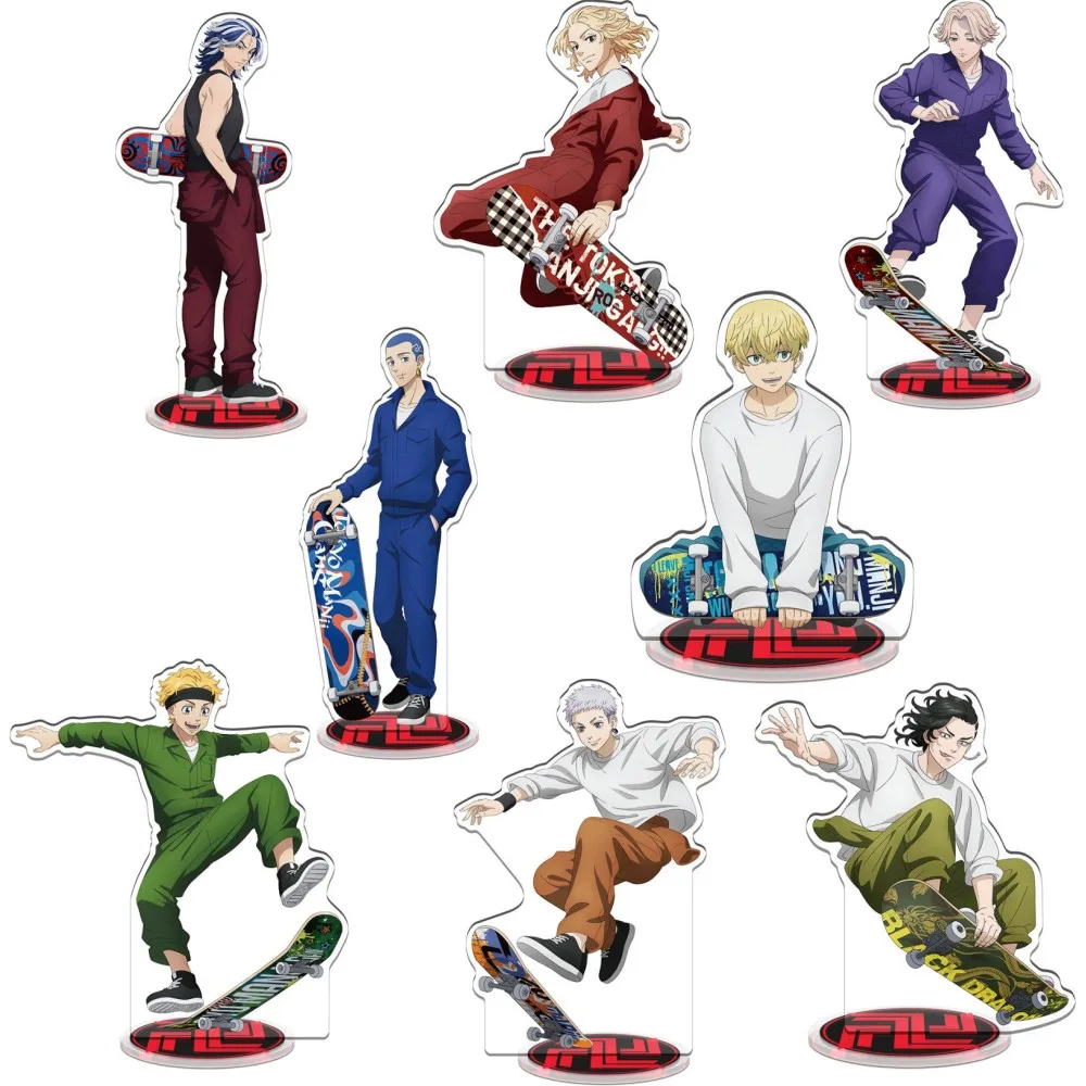 

Anime Charm Figure Tokyo Revengers Mikey Ryūgūji Ken Baji Keisuke Acrylic Stand Cosplay Model Plate Desk Decor Keychain Fan Gift