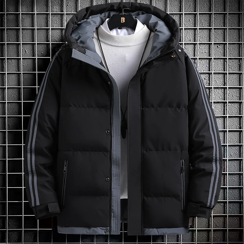 2023 Autumn /Winter Down Jacket Men's Hooded Thickened Warm Jacket Fashion Casual Outdoor Cold Proof High-Quality Cotton Suit