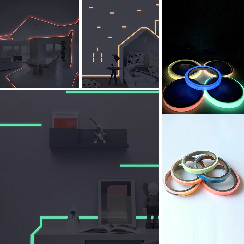 

3M Green Luminous Self-Adhesive Tape Glow In The Dark Party Supplies DIY Wall Sticker Fluorescent Safety Emergency Stairs