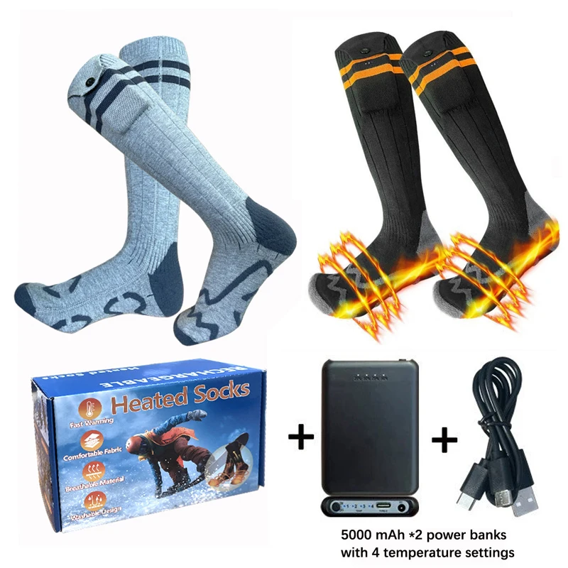 Носки с электрическим подогревом для мужчин и женщин