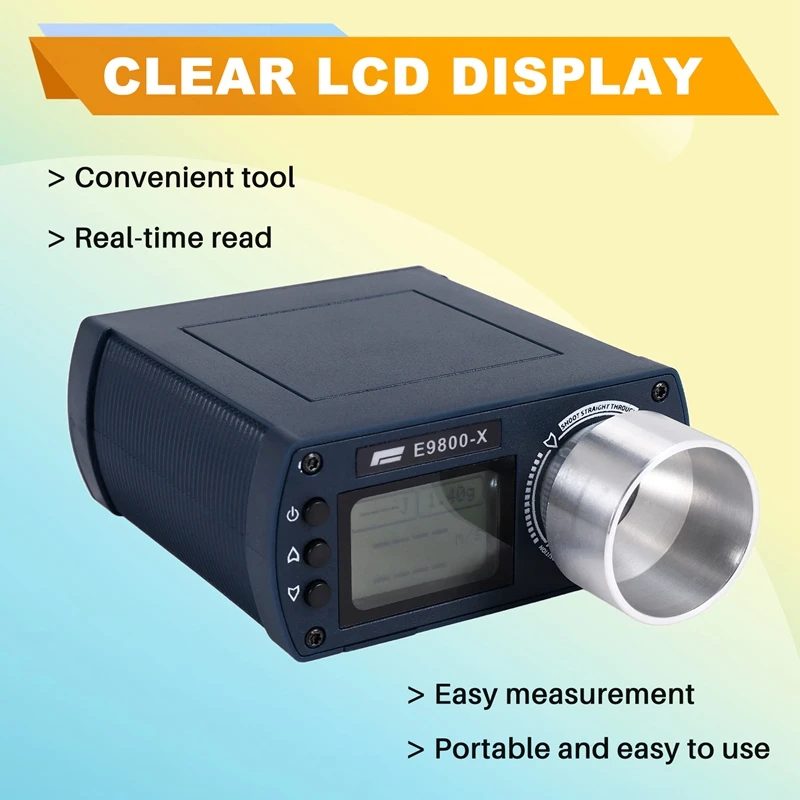 Тестер скорости E9800-X высокомощный измеритель с ЖК-экраном и хронографом для
