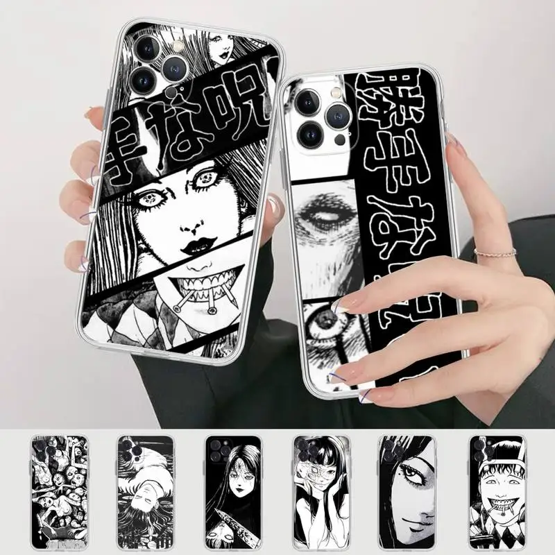 

Junji Ito Terror Horror Anime Phone Case Silicone Soft for iphone 14 13 12 11 Pro Mini XS MAX 8 7 6 Plus X XS XR Cover