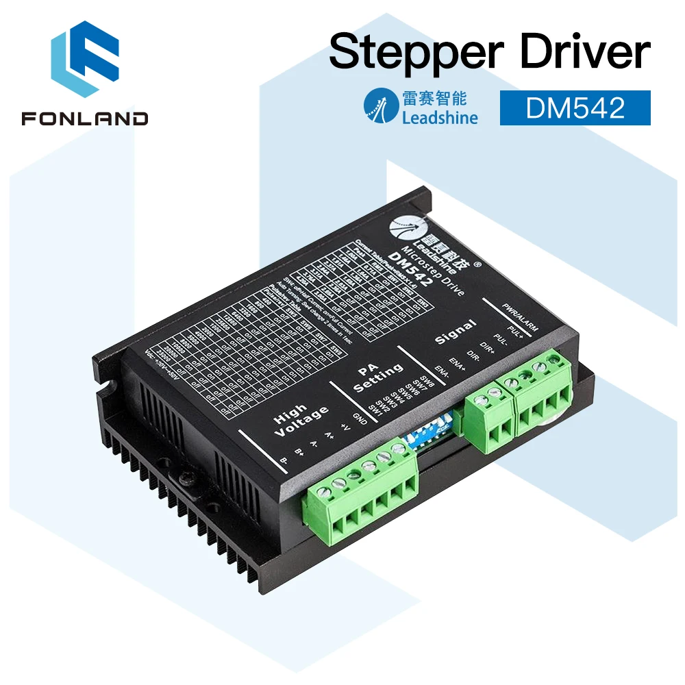 

Leadshine DM542 2 Phase Stepper Driver 20-50VAC 1.0-4.2A for NEMA17 NEMA23 Stepper Motor Controller 42 57 Stepper Motor