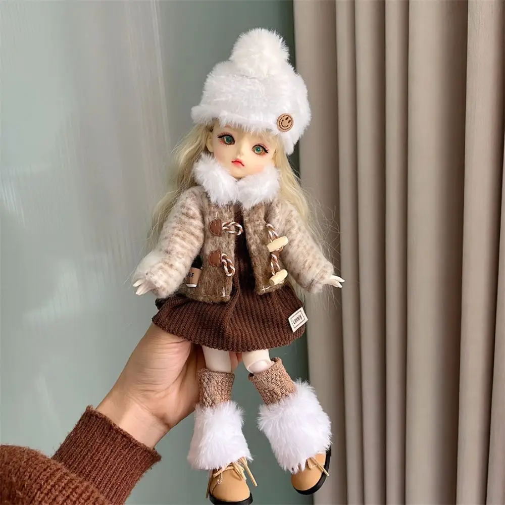 Фото Одежда для куклы 30 см, комплект модной одежды для куклы 1/6 BJD, красивое платье, шляпа, зимнее пальто, игрушка для девочек, подарок, аксессуары для кукол, праздничный подарок №2