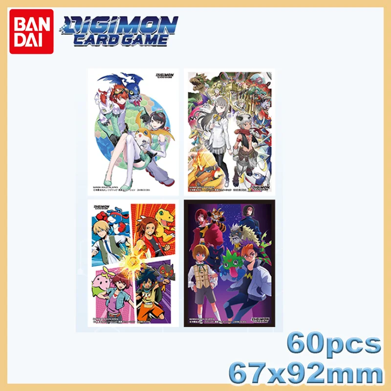 Фото Новые официальные протекторы для карт Bandai DTCG Vol.3 (60 шт., 4 дизайна) Digimon Savers Beatbreak, аниме-протекторы для карт, изысканный подарок, игрушки, 2026 год №1