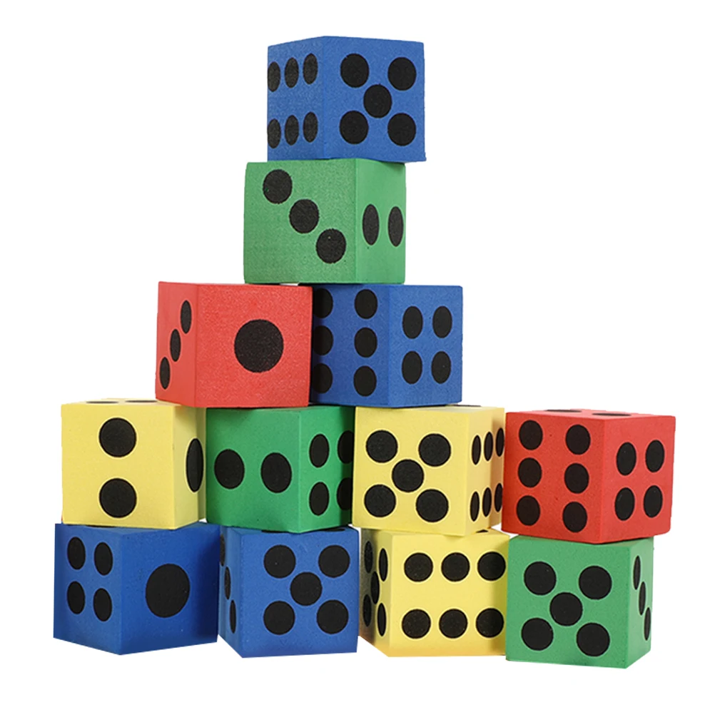 

12Pcs Funny Game Dot Dices Creative Point Dices Toys Game Dice Toys Educational Toys