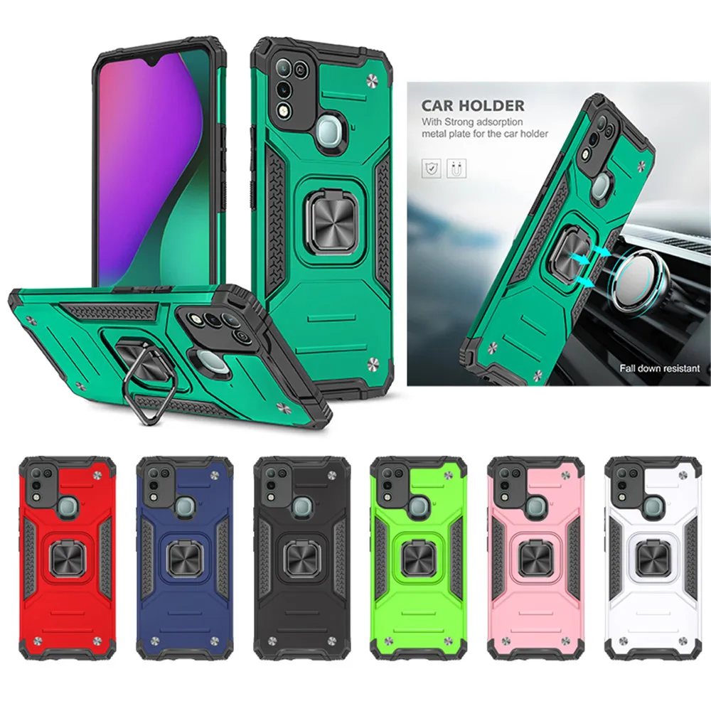 Hot 10 Play Ring Case for Infinix Hot 10 Play Zero 8 hot 9 play note 7 lite Smart 4 Cover Hybrid Rotating bracket stand Fnudas