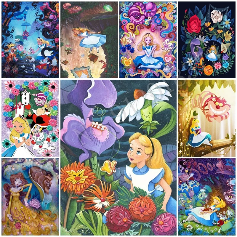 

5D Diamond Painting Disney Princess Forest Fairy Full Round Diamond Embroidery Mosaic Kit Cross Stitch Art Craft Home Decor Gift