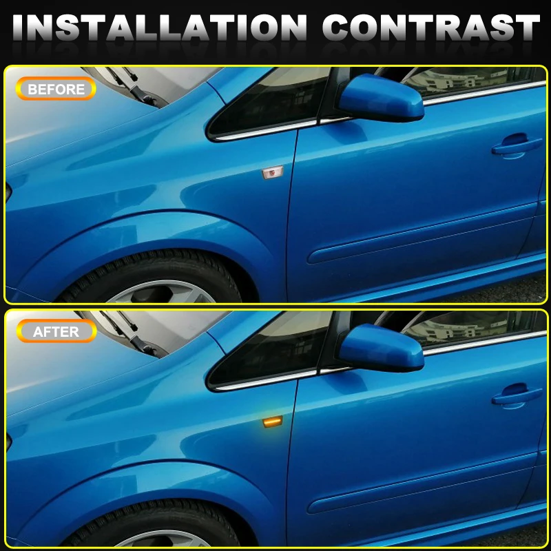 Для Opel Astra H Zafira B Corsa D Insignia A Meriva B Adam Chevrolet Cruze светодиодный боковой габаритный фонарь на крыло указатель поворота янтарные огни (art.: 3920cedbabc0c) - 3920cedbabc0c