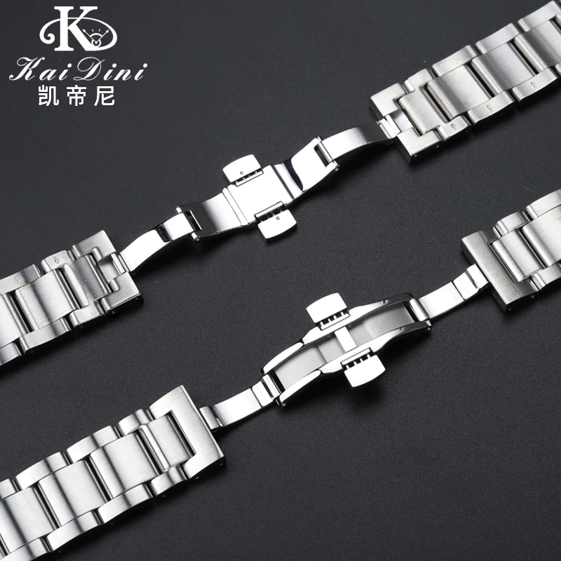 Фото Для 1853 Tissot PRS516 T 044417 Ремешок для часов из нержавеющей стали серии T04430a, мужской стальной браслет T044, специальный изогнутый интерфейс, 20 мм №5