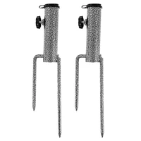 2 pcs beach umbrella stand fishing stand garden lawn patio parasol ground anchor spike umbrella holder fishing rods tool
