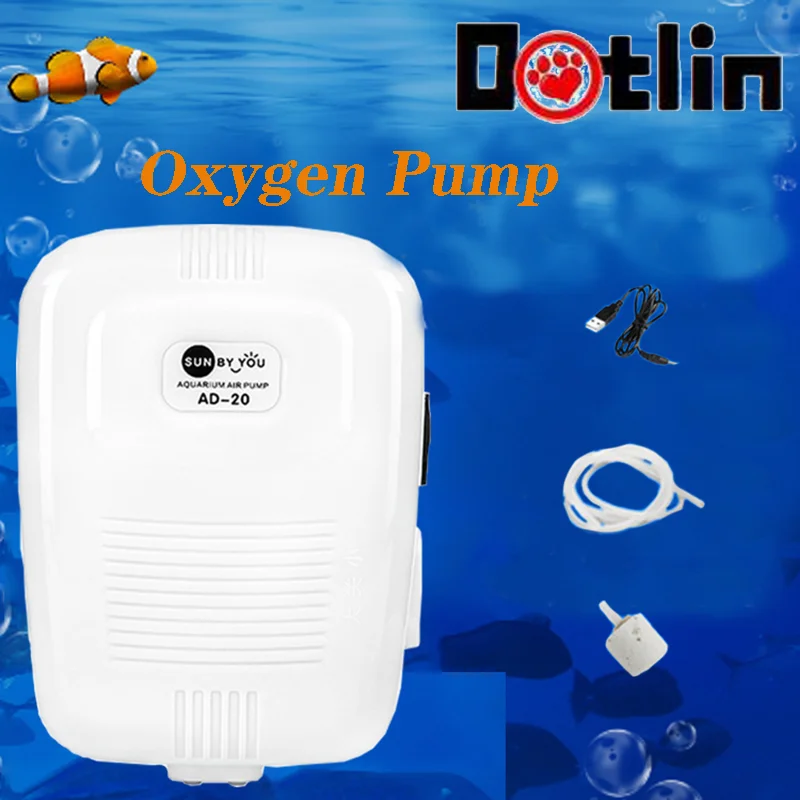 Воздушный насос для аквариума с двойным выходом регулируемый аэратор тихий