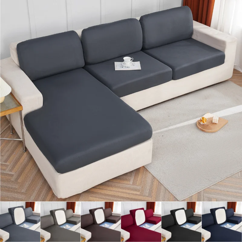 

Solid Funda Sofa Cover Elastic Stretch Couch Lounge L Shaped 1 2 3 4 Seater Seat Dustproof Modern For Living Room Office Hotel