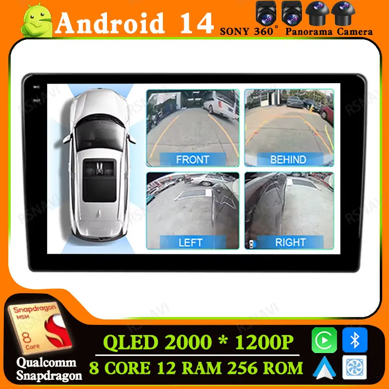 Автомобильное радио Android 14 для Toyota Tundra XK30 XK40 2000-2006 2 DIN BT Стерео навигация DSP