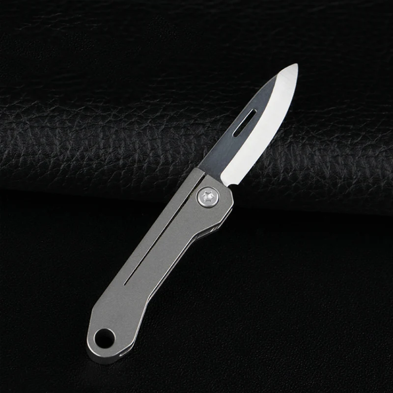 Titanium Alloy Mini EDC Knife Camping Equipment Unboxing Mini Knife Keychain Hanging Outdoor Multi Tools Knife pocket knife