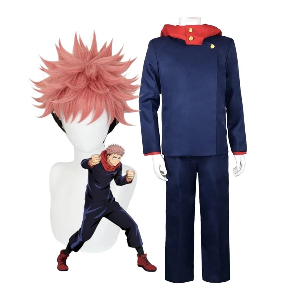 

Anime Jujutsu Kaisen Itadori Yuji Top Pants Set School Uniform Cosplay Costumes