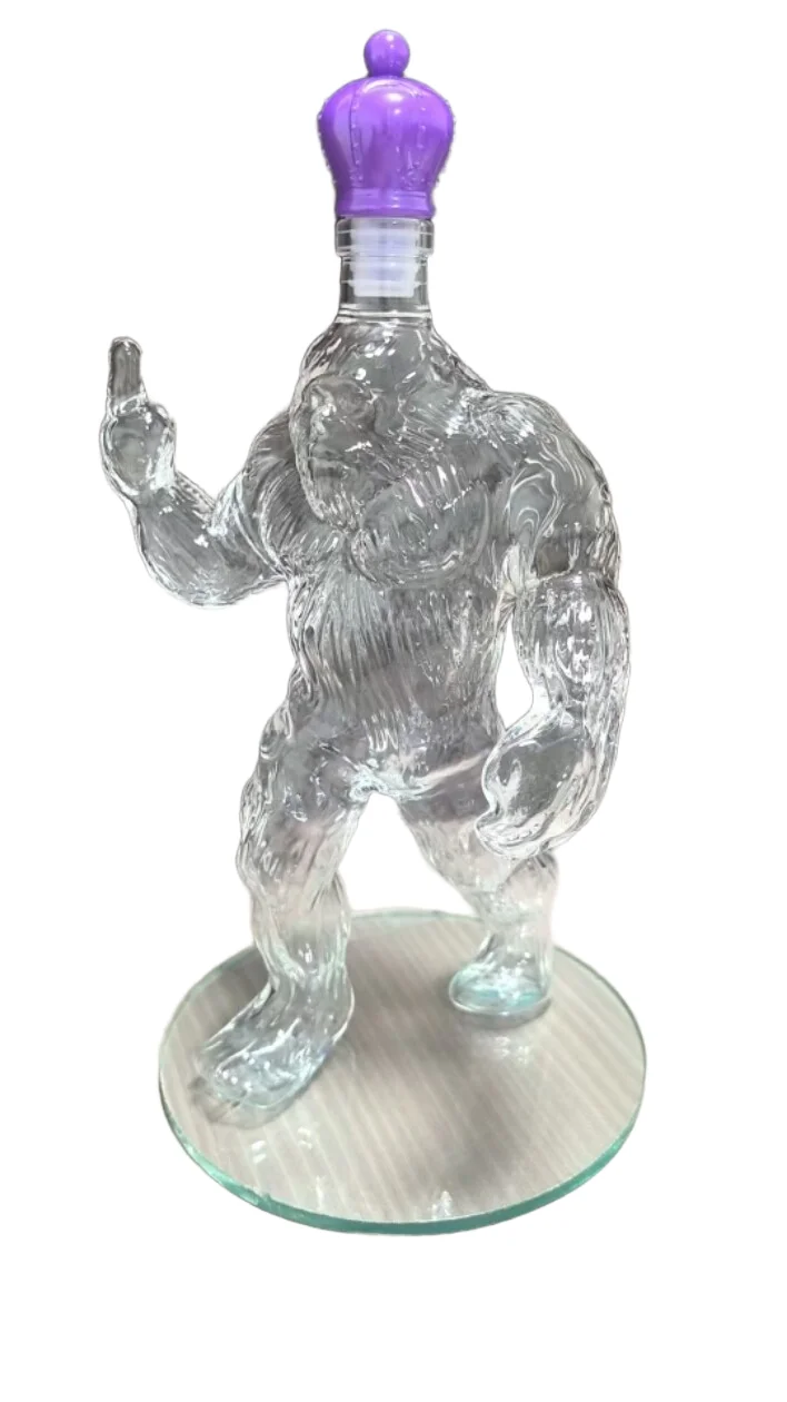 

Забавный флакон для виски Bigfoot, графин для виски с британским бульдогом, 320 мл, бутылка для ликера с подставкой и пробкой, уникальный подарок для бара для мужчин
