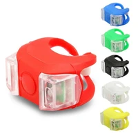 new colorful mini led bicycle light silicone waterproof bike strobe tail rear lights night warning cycling front lamp taillights