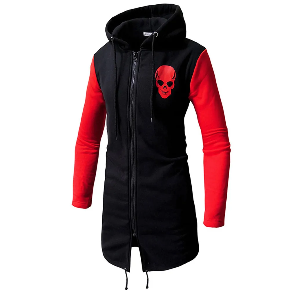 

Men's Autumn Winter Casual Print Zipper Long Sleeve Top Blouse Jacket Coat