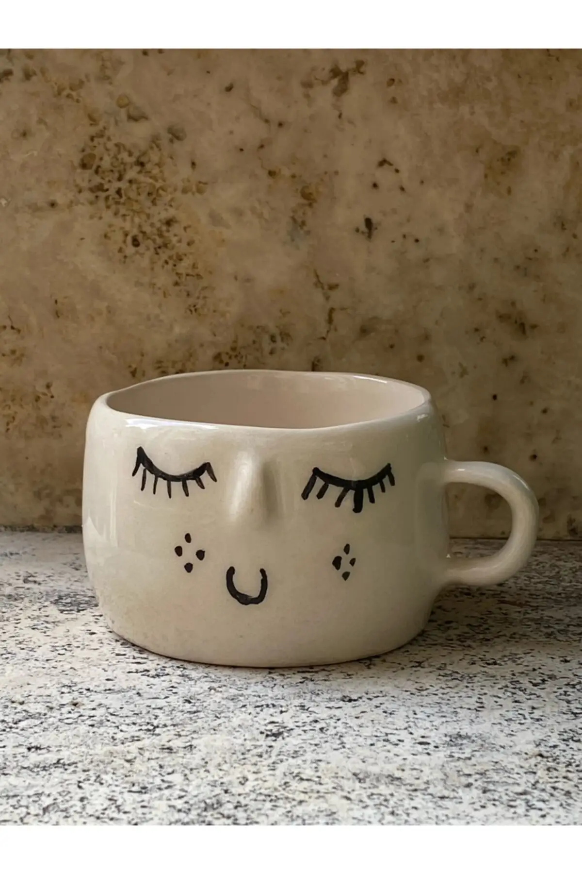 

Handmade Ceramic Happy Cup Mug