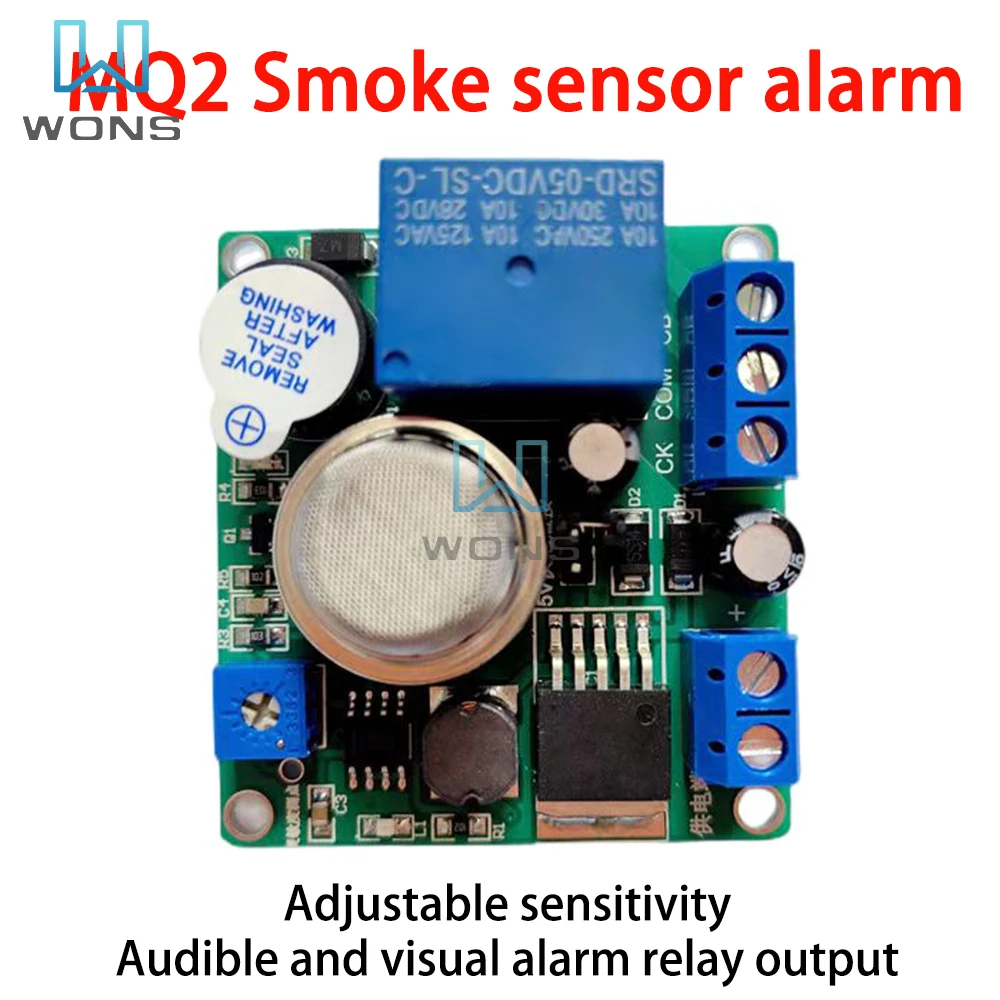 

DC 5-30V MQ-2 Smoke Sensor Module Smoking Detector Alarm Relay Switch Controller Small and Compact Product 12V 24V