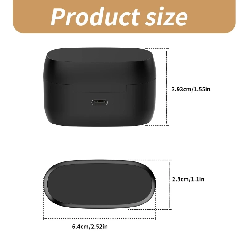 Зарядный футляр большой емкости с зарядным кабелем USB C для наушников |
