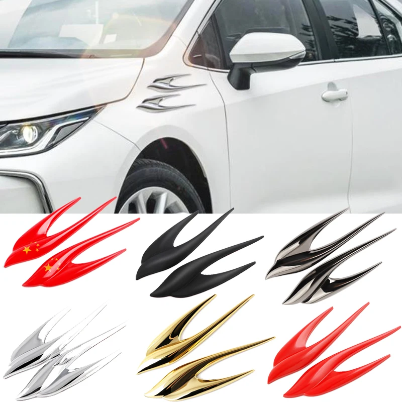 

3D Metal Emblem swallow Logo Mythical Animal Car Sticker for Toyota Kia Bt21 Honda Badge Auto Fender Side Decals Accessories