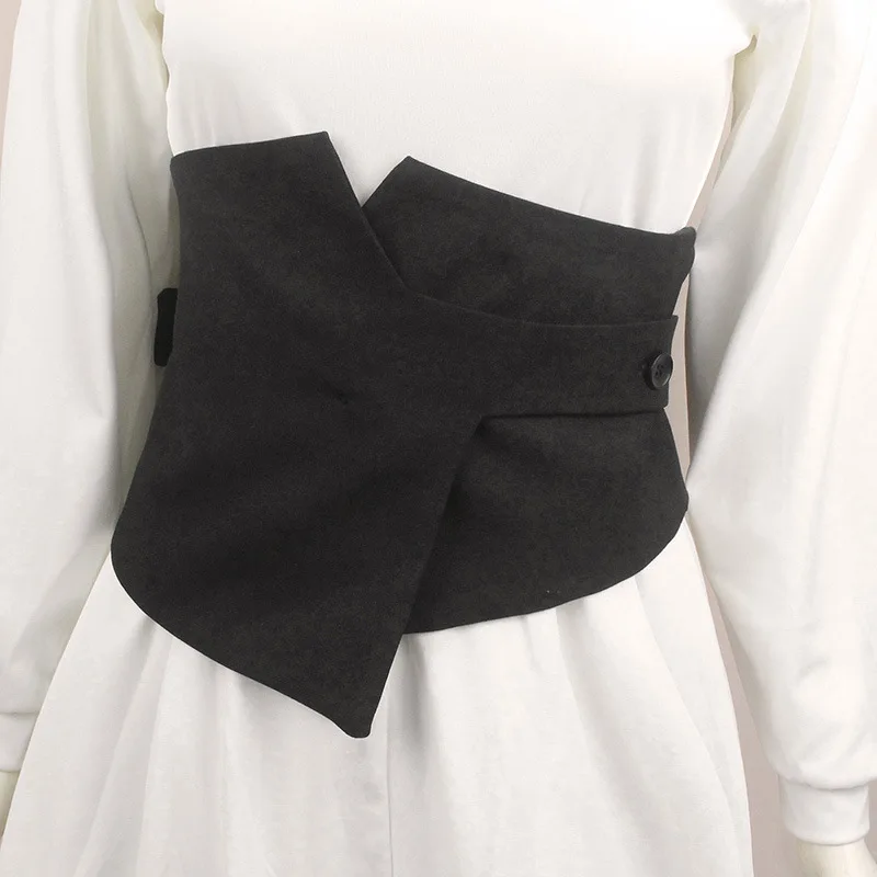 Irregular Fabric Coat Dress Belt 2023 Design Self-tie Suits Slim Corset Waist Belt Women Fashion Ceinture Wide Waist Bands Belts
