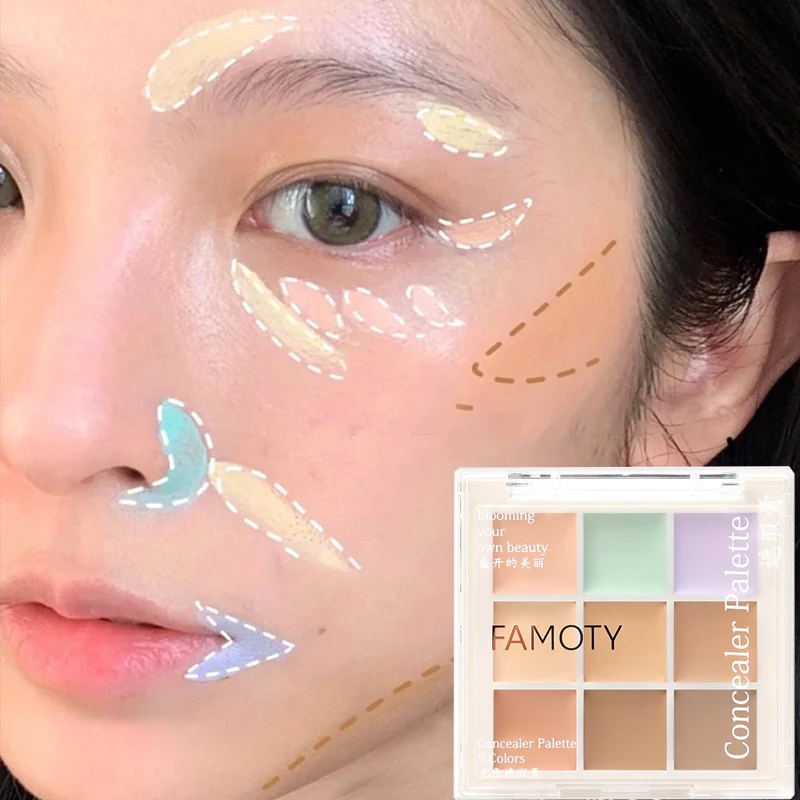 

Multicolor Concealer Palette Cream Waterproof Full Coverage for All Skin Face Makeup Cover Dark Circles Acne Pores Cream Base