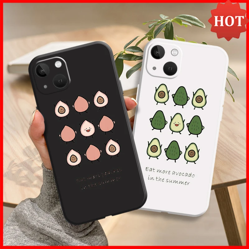 

iPhone Case For iPhone 12 13 11 Xr Xs Mini 12 XR 7 Max 2020 6 SE 6s ProMax X 8 Plus Q Version Of Fruit Back Protective TPU
