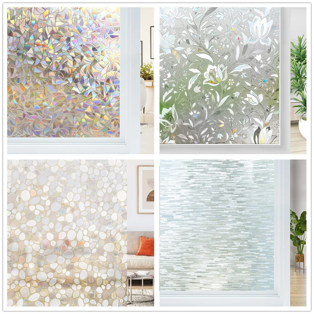 

Window Privacy Film, Frosted Glass Film for Windows & Doors, Self Static Cling Frosting Decor Window Stickers for Home Office