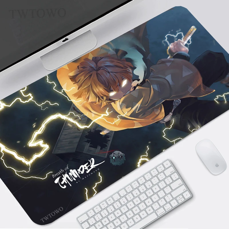 

Anime Demon Slayer Kimetsu No Yaiba Mouse Pad Gamer XL New Home Mousepad XXL MousePads Soft Natural Rubber Computer Table Mat