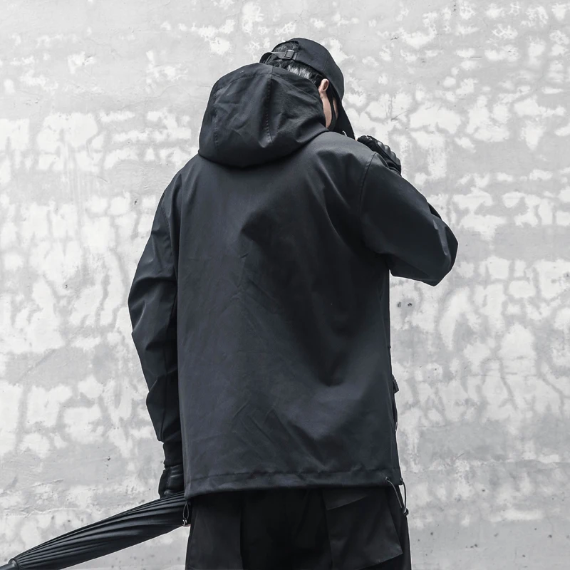 Осенняя функциональная куртка ветровка для мужчин пальто с капюшоном в стиле